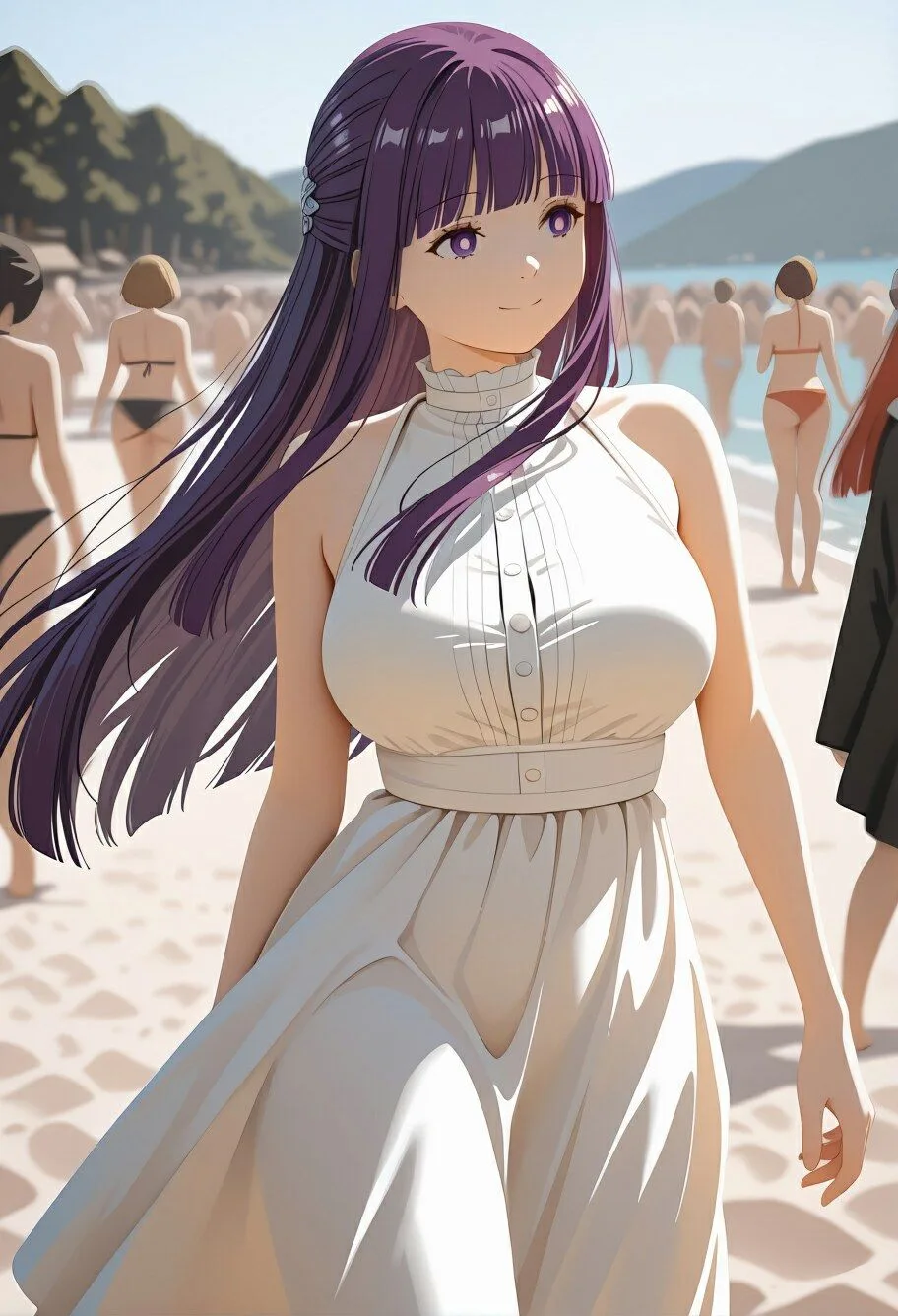 葬送のフリーレン エロ フェルン 紫髪魔導士、催●ビーチで師の教えを孕み溶かす完全凌●録 499P サンプル2