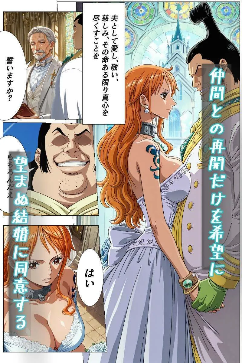 ワンピース エロ ナミ 隷属のウエディングドレス  天竜人に捕まった泥棒猫の末路… サンプル6