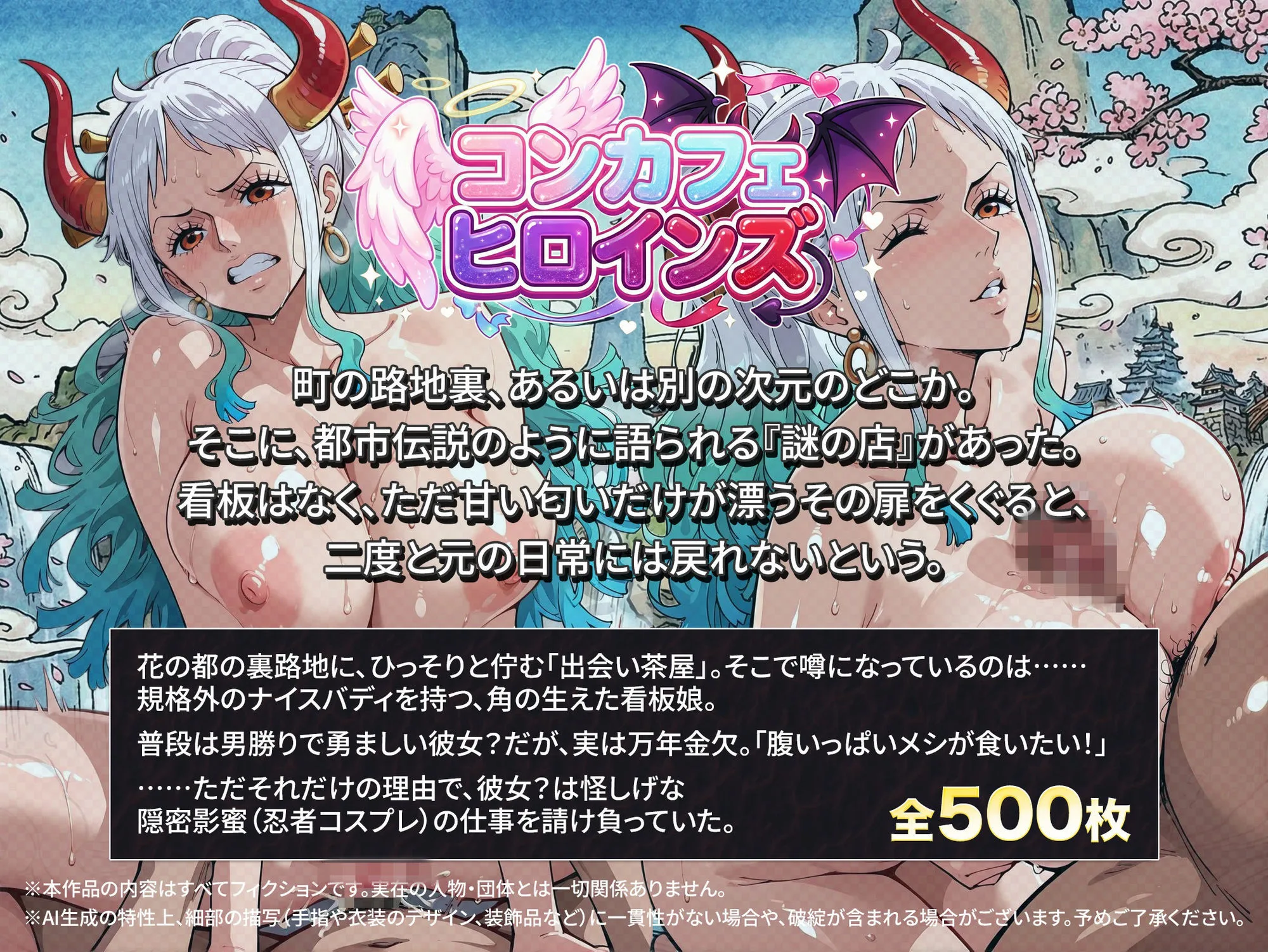 ワンピース エロ ヤマト コンカフェヒロインズ〜ワ◯国編〜裏茶屋の鬼姫「ボクを指名？夜の戦いも最強だぞ！」あの横乳の女傑がお忍びでべべん！ サンプル2