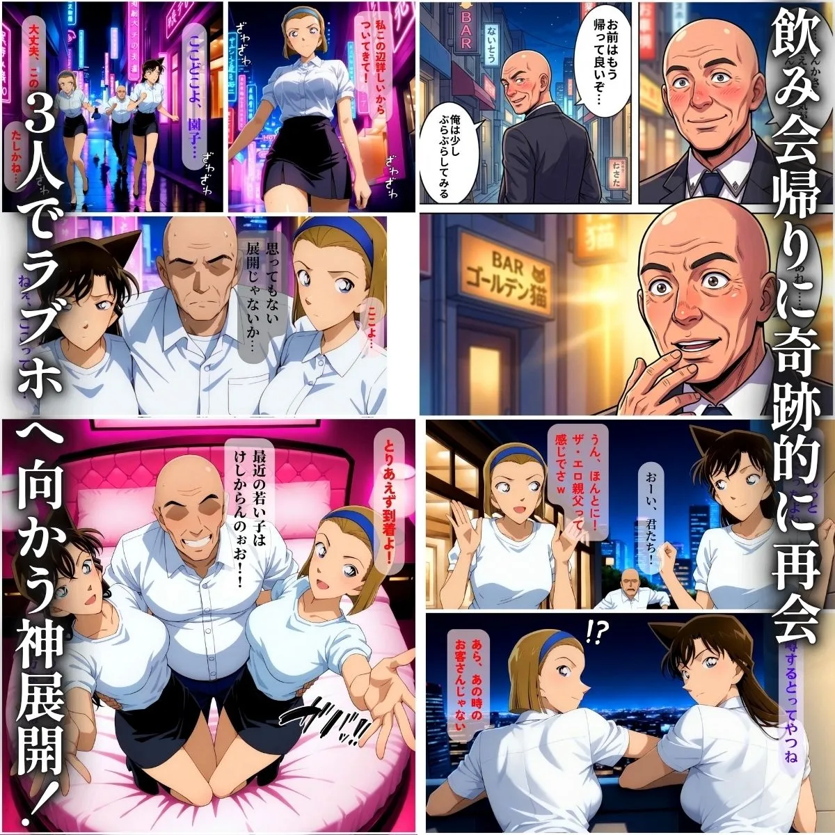 名探偵コナン エロ 毛利蘭 鈴木園子 一般人困難 仲良し2人と快楽イチャラブ3P サンプル4